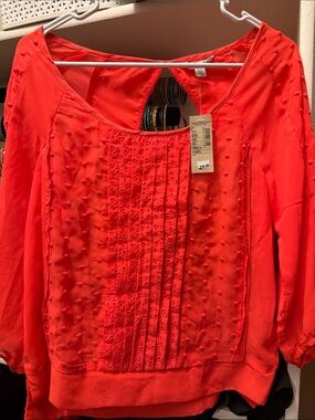 Mixit Sheer Pintuck Dobby Blouse